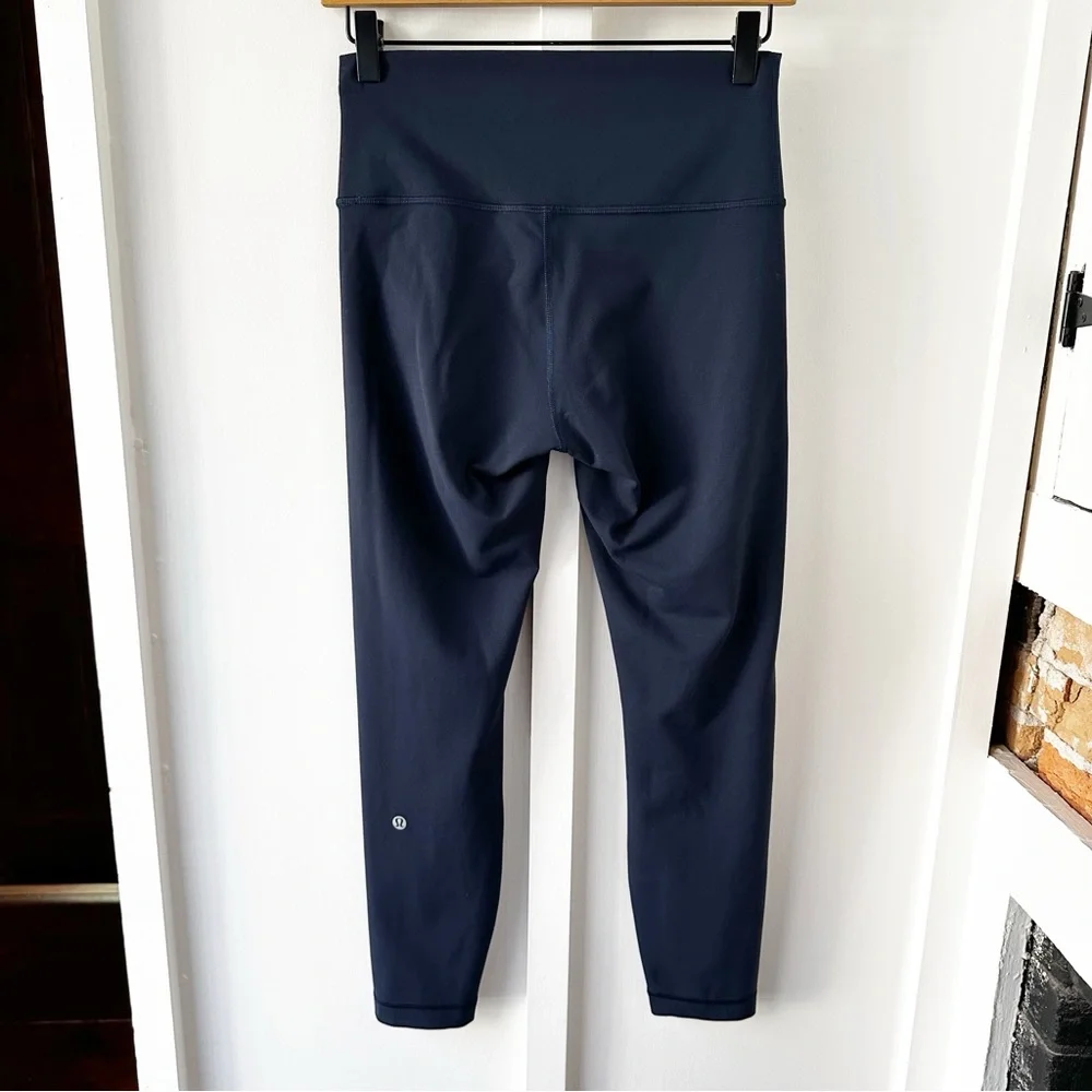 LULULEMON navy Wunder Train High-Rise Tight 25" - Picture 6 of 8